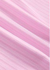 Light Pink swimwear,Tribal swimwear,ROTITA Surplice Light Pink Feathers Print Tankini Set