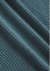 Blue tops,Plain Color tops,ROTITA Patchwork Blue Round Neck Short Sleeve T Shirt