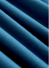 Peacock Blue tops,Leopard tops,ROTITA Leopard Peacock Blue Square Neck Fake Two Piece Twinset