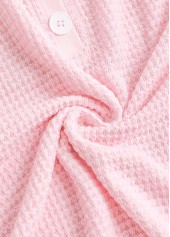 Light Pink tops,Plain Color tops,ROTITA Lace Light Pink Long Sleeve Hoodie