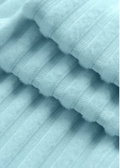 Mint Green tops,Plain Color tops,ROTITA Zipper Mint Green Split Neck Long Sleeve Shirt