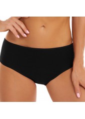 culotte noire taille basse avec détails élastiques
