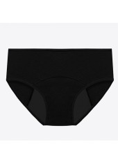 Black intimates,Plain Color intimates,Low Waisted Elastic Detail Black Panty