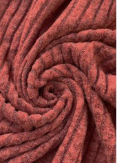 Brick Red tops,Contrast Color tops,ROTITA Patchwork Brick Red Turn Down Collar T Shirt