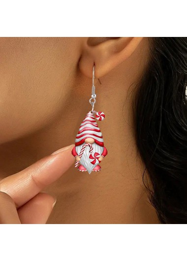 Coral jewelry,Christmas jewelry,Christmas Santa Claus Coral Acrylic Earrings