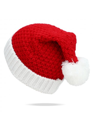 Red accessories,Christmas accessories,Christmas Knitted Red Acrylic Beanie Hat