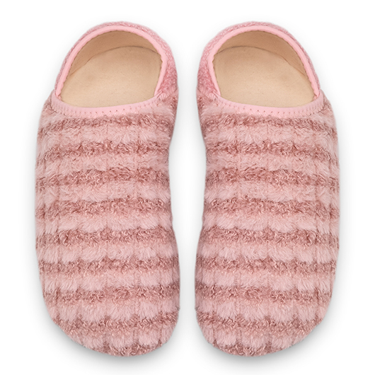 Light Pink shoes,Striped shoes,Geometric shoes,Striped Light Pink Falt Closed Toe Slippers