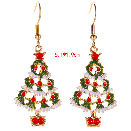 Multi Color jewelry,Christmas Multi Color Alloy Material Earrings