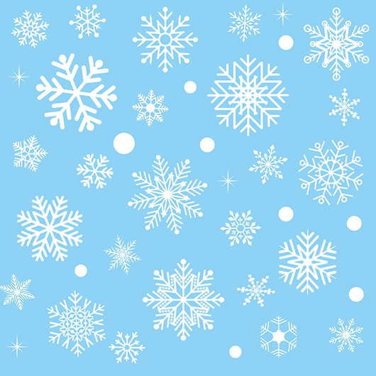 White accessories,Plain Color accessories,Christmas White Snowflake Design Glass Stickers