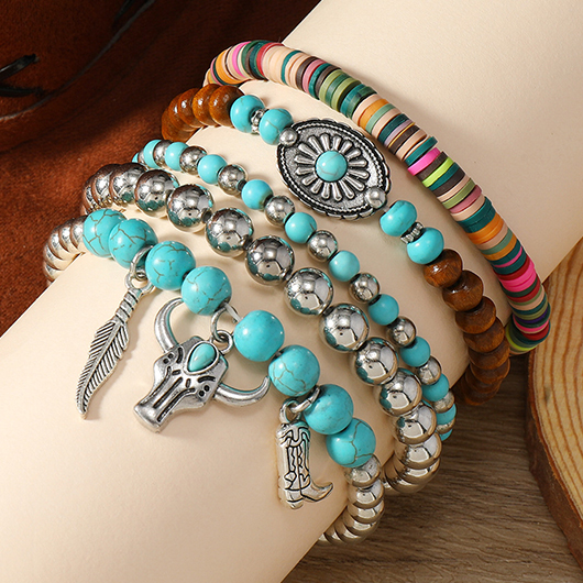 Multi Color jewelry,Multi Color Turquoise Wood Material Bracelets