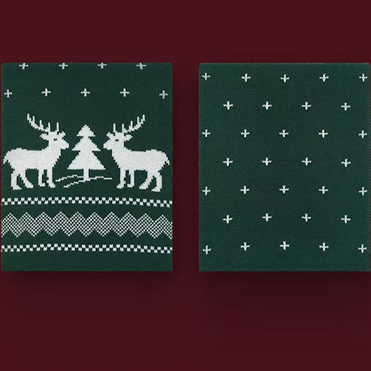 Green accessories,Christmas accessories,Christmas Elk Print Green Polyester Detail Scarf