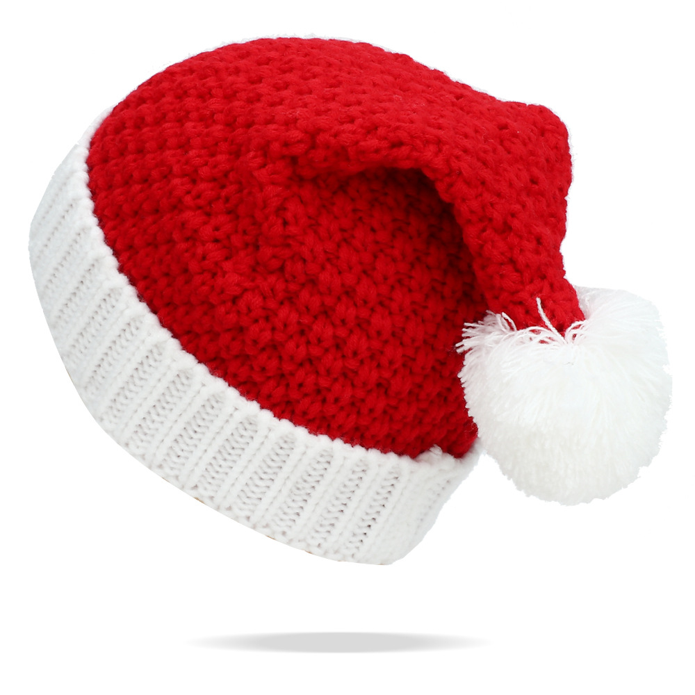 Red accessories,Christmas accessories,Christmas Knitted Red Acrylic Beanie Hat