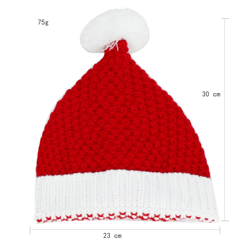 Red accessories,Christmas accessories,Christmas Knitted Red Acrylic Beanie Hat