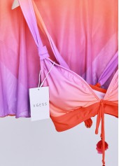 Multi Color swimwear,Rainbow Color swimwear,Ombre swimwear,ROTITA Tie Multi Color Ombre High Waisted Bikini Set