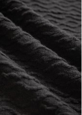 Black tops,Plain Color tops,ROTITA Patchwork Black Long Sleeve Light Cardigan