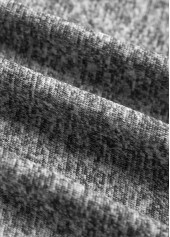 Grey tops,Plain Color tops,ROTITA Patchwork Grey Turn Down Collar Long Sleeve Blouse