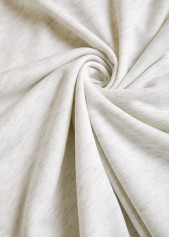 Light Grey tops,Plain Color tops,ROTITA Patchwork Light Grey Long Sleeve Hoodie