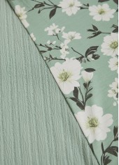 Sage Green dresses,Floral dresses,Plants dresses,Everyday dresses,Casual dresses,ROTITA Tummy Coverage Floral Print Sage Green Round Neck Dress