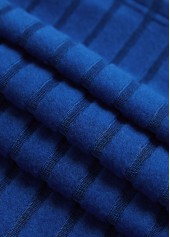 Blue tops,Plaid tops,Striped tops,Geometric tops,ROTITA Button Plaid Blue Fake Two Piece Twinset