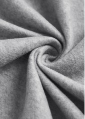 Grey tops,Plain Color tops,ROTITA Patchwork Grey Hooded Long Sleeve Coat