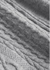 Grey tops,Plain Color tops,ROTITA Patchwork Grey Hooded Long Sleeve Coat