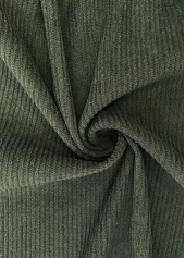 Green tops,Tribal tops,ROTITA Corduroy Tribal Print Green Turn Down Collar Coat