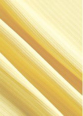 Light Yellow tops,Plain Color tops,ROTITA Patchwork Light Yellow Round Neck Long Sleeve T Shirt