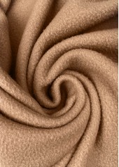 Light Coffee tops,Plain Color tops,ROTITA Plush Light Coffee Long Sleeve Hoodie