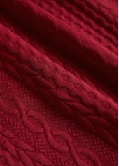 Wine Red tops,Tribal tops,ROTITA Patchwork Tribal Print Wine Red Long Sleeve Hoodie