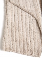 Light Camel tops,Plain Color tops,ROTITA Plush Light Camel Turn Down Collar Sleeveless Waistcoat