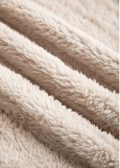 Light Camel tops,Plain Color tops,ROTITA Plush Light Camel Turn Down Collar Sleeveless Waistcoat