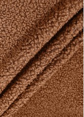 Dark Coffee tops,Plain Color tops,ROTITA Patchwork Dark Coffee Turn Down Collar Sleeveless Waistcoat