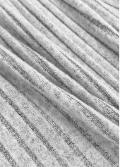 Grey tops,Plain Color tops,ROTITA Drawstring Grey Long Sleeve Light Cardigan