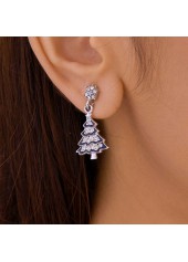Silver jewelry,Plants jewelry,Christmas Tree Silver Alloy Plant Earrings