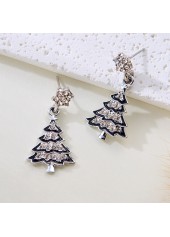 Silver jewelry,Plants jewelry,Christmas Tree Silver Alloy Plant Earrings