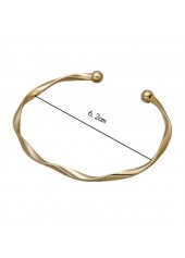Golden jewelry,Golden Open Cuff Twisted Alloy Bangle