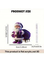 Purple jewelry,Christmas Santa Claus Purple Acrylic Earrings