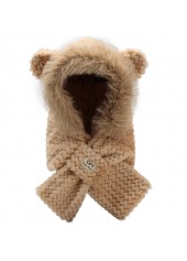 chapeau en peluche de coton camel clair
