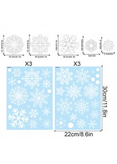 White accessories,Plain Color accessories,Christmas White Snowflake Design Glass Stickers