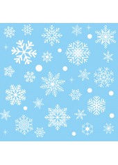 White accessories,Plain Color accessories,Christmas White Snowflake Design Glass Stickers