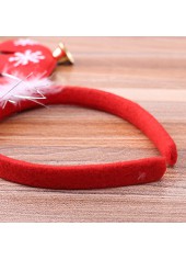 Red accessories,Christmas Reindeer Print Red Feather Headband
