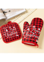 gant isolant rouge de Noël gant de cuisine