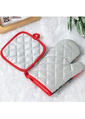 Red accessories,Christmas accessories,Red Christmas Insulation Glove Baking Glove