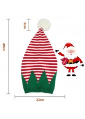 Green accessories,Striped accessories,Geometric accessories,Christmas Green Striped Acrylic Material Hat