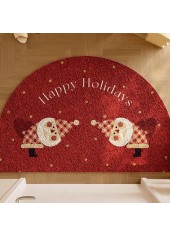 tapis de bain en forme de patte de chat rouge de Noël