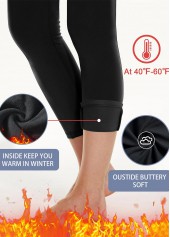 Black bottoms,Plain Color bottoms,Black High Waisted Elastic Waist Ankle Length Leggings