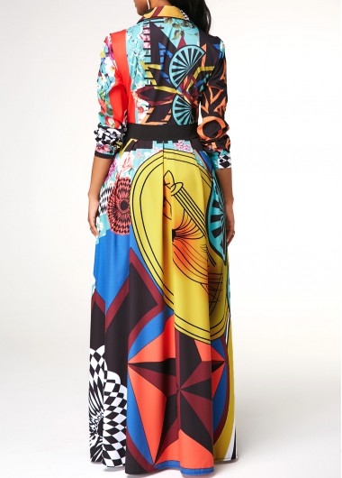 Multi Color dresses,Graphic dresses,Vacation dresses,Vacation dresses,ROTITA Tummy Coverage Pop Art Print Multi Color Maxi Dress