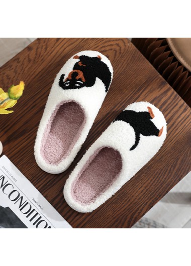 Beige shoes,Animal Print shoes,Animal Print Beige Falt Closed Toe Slippers