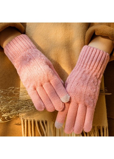 Pink accessories,Plain Color accessories,Pink Warming Wrist Full Finger Gloves