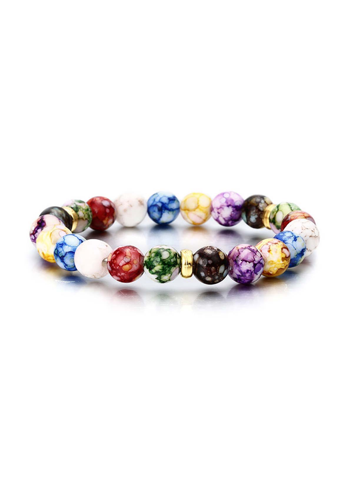 Multi Color jewelry,Other jewelry,Marble jewelry,Beaded Agate Multi Color Marble Bracelet
